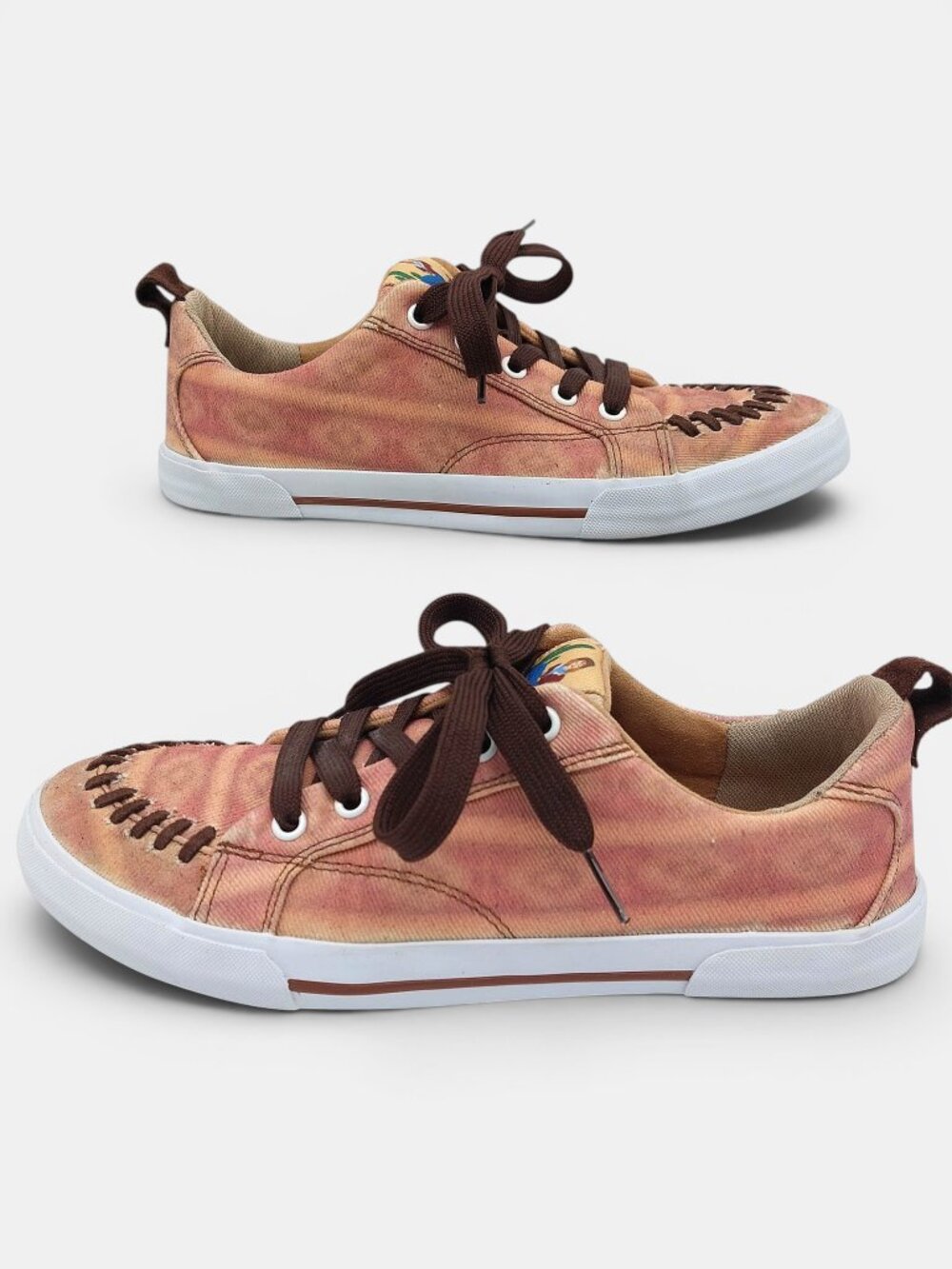 Reba by Justin Arreba 1802 8.5M Neutral Color Canvas Western Sneakers Shoes